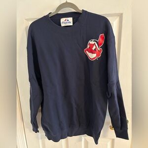 NWOT Vintage Majestic Cleveland Indians Crewneck Sweatshirt